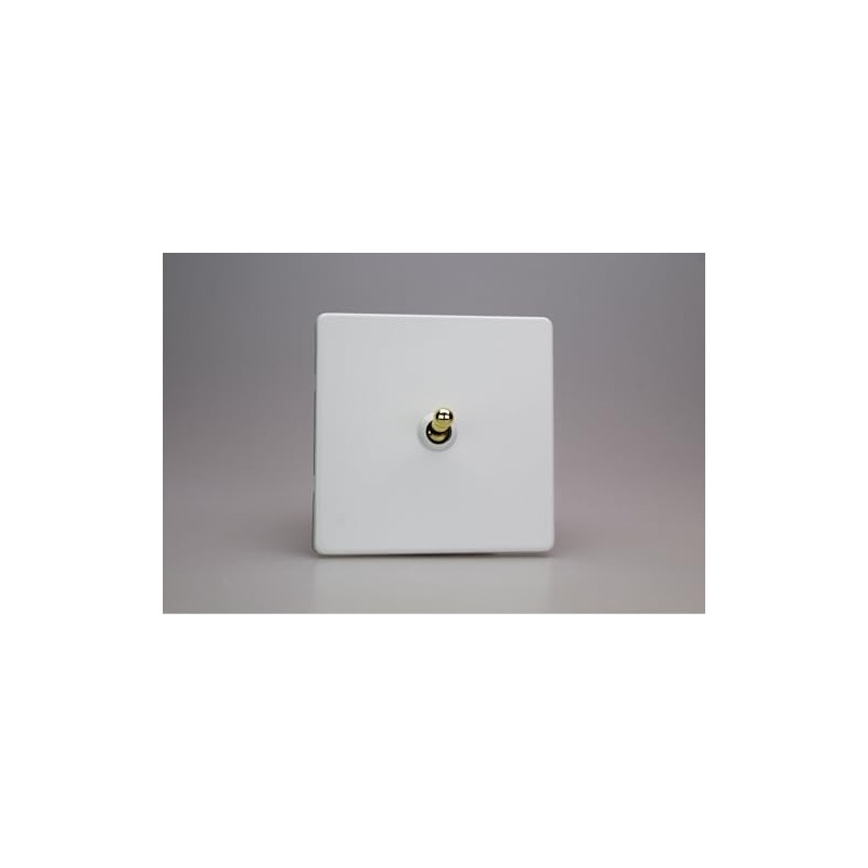 Varilight XDYT1VS.PD Toggle Switch, 10A, 2-Way, Screwless Primed + Brass