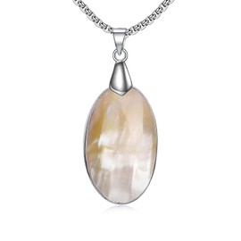 ZPMMPZ Exquisite Hawaiian Shell Pendant Necklace - Gold Chain With Natural Irregular Shell Charm - Perfect Accessory for Women