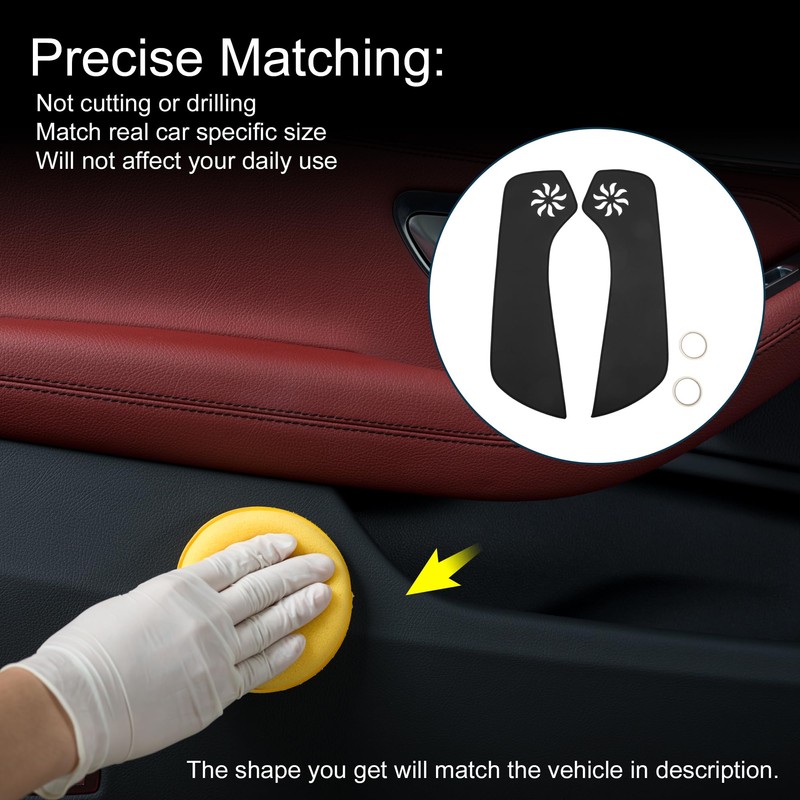 X AUTOHAUX Leather Car Door Anti Kick Pad Sticker for