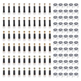 ECSiNG 60pcs Furniture Connecting Cam Lock Fittings with Dowel Cam Lock Connectors Furniture Fastener Screws Nut for Wardrobe Cabinet Drawer 3-in-1 Hardware Connectors