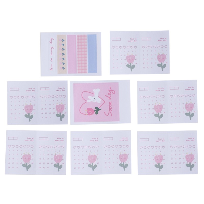 2Sets A6 Magnetic Buckle Notebook Binder Cute Bunny Pattern Daily