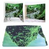 Forest Stream Scenery Tapestry Background Wall Hanging Decorative Blanket for