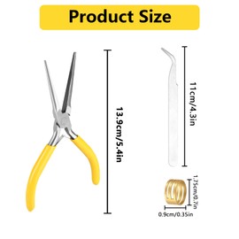 Needle Nose Pliers,6-Inch Extra Long Needle Nose Plier,jewelry making industrial and mechanical maintenance and household appliance fixes.