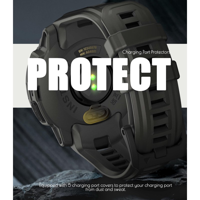 Orzero (3+5) Compatible for Garmin Instinct E 45mm, 3 Pack