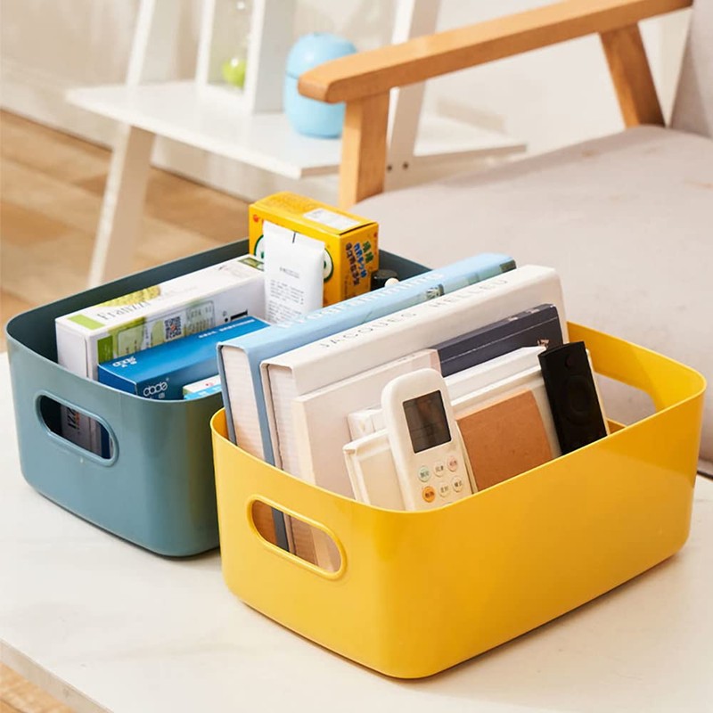 Yngffb Set of 3 Small Plastic Storage Baskets, Office Home