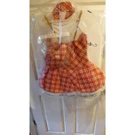 Art Stone  GIRLS ART STONE Sz LC Dance Outfit RED WHITE PLAID  With Accessories NEW