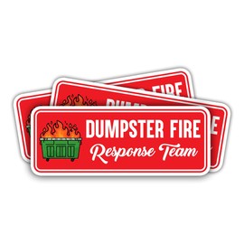 MAIANEY (3 Pcs) Dumpster Fire Response Team Sticker Funny Dumpster Fire Sticker Dumpster Fire Meme Everything is Fine Waterproof Vinyl Stickers Gag Gifts Decorations Laptop Water Bottle Car Window