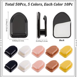 CRASPIRE 50Pcs Car Sticky Hooks Mini 5 Colors Multifunctional Backseat Headrest Hangers Dashboard Wall Hanging Adhesive Hook Vehicle Universal Storage Organizer for Key Charging Cable Earphone