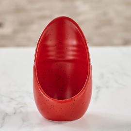 Speckled Earthenware Spoon Rest for Kitchen Stoves and Countertops - Barn Red