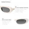 mosanana Elongated Narrow Cat Eye Sunglasses for Women Trendy Fashion