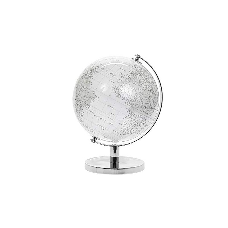 Lesser & Pavey Vintage Rotating Silver & White World Globe