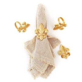 Napkin Ring Holders, Napkin Rings, Napkin Rings Set of 12, Napkin Ring Holders for Cloth Napkins, Round Serviette Rings, Napkin Ring Set, Napkin Ring Bulk - Golden