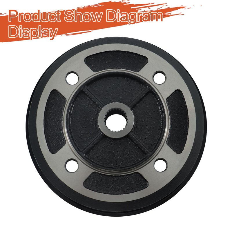 labwork Front Rear Brake Drum Replacement for Kawasaki Mule 2010