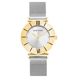 Anne Klein Women's Glitter Accented Mesh Bracelet Watch