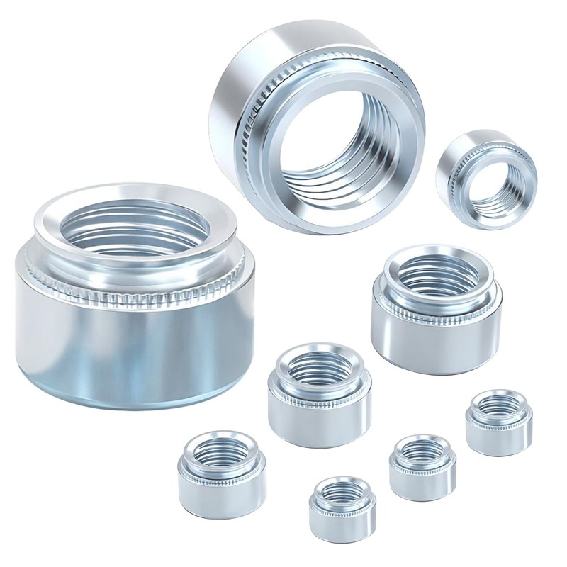 Qrity Pack of 20 Nuts, M4-2 mm Self-Locking Nuts, Pressure