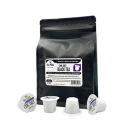 Earl Grey tea compatible with Nespresso OriginalLine, bergamot flavor black tea capsules for coffee brewers - Pack of 18 pods