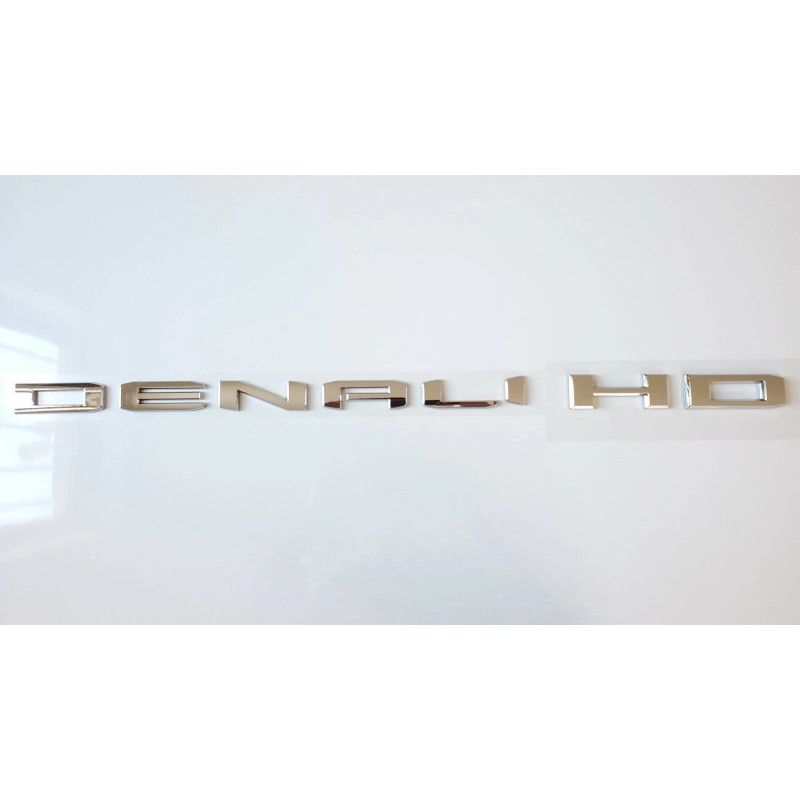 GMC 2PCS SET Chrome Door DENALI HD Emblems Letters GMC