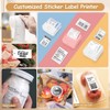Mini Sticker Printer, Pocket Thermal Printer with 6 Roll Papers,