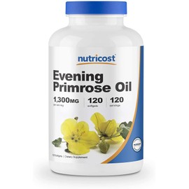 Nutricost Evening Primrose Oil 1,300mg, 120 Softgels - Cold Pressed, Non-GMO, Gluten Free, 120 Servings