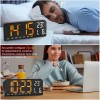 Reloj Digital Royemai Rectangular Negro con Termómetro y Alarma para