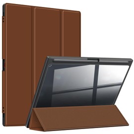 Fintie Case for 10.3" Boox Note Air4 C 2024/Boox Note Air3 C/Boox Note Air3 B/W 2023 ePaper -[Built-in Pencil Holder] Hybrid Slim Clear Cover Transparent Back Shell Auto Sleep/Wake, Brown