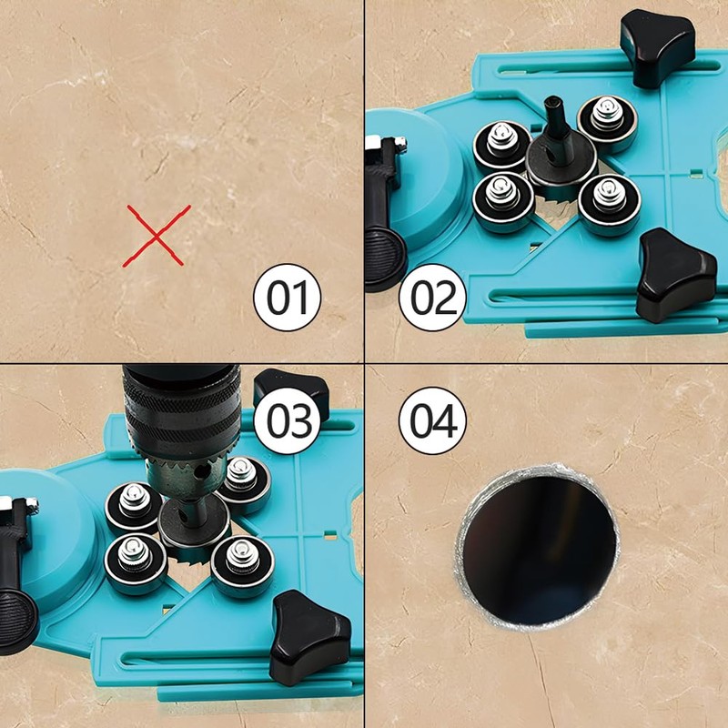 Leopacat Drill Hole Saw Guide Device, Tile Hole Cutter, Hole