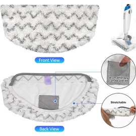 Steam Mop Replacement Pads Compatible with Bissell Powerfresh Steam Mop 1940 1806 1440 1544 Series, Model1940A 19404 19408 2685A 2075A 19402 1940Q 1940T 1940W, Microfiber Washable, Reusable, Pack of 4