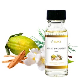 YANCY Night Swimming Luxury Collection Fragrance Oil (1/2 oz), Fresh Marine and Floral Scent, Soothing Aroma for Diffusers, Oil Burners & Aroma Lamps, Ideal for Nighttime Relaxation