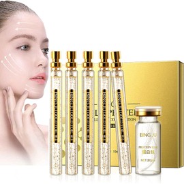 Bluemega lnea de Levantamiento de protenas Hilo de Protena Lifting Set, Hilo de Protena Soluble y Combinacin de Esencia de Nano Oro, Hilos de Colgeno 