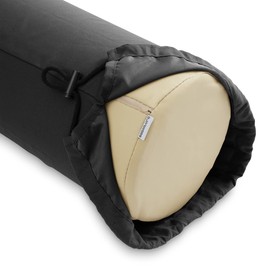 Saloniture Microfiber Cylinder Pillow Case Cover for Massage Table Bolsters - 30 x 9 Inch with Drawstring Closure, Gray