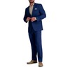 J.M. Haggar Men's Classic Fit Sharkskin Suit Seperates-Pant, Blue-Jacket