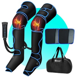STEELUS Leg Massager, Air Compression Massager with 3 Level Heat, 6 Modes & 3 Intensities, for Foot, Calf, Knee＆Thigh and Muscles Relaxation