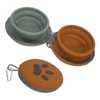 2-in-1 Collapsible Silicone Pet Bowl Double Compartment Portable Dog Cat