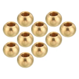 PATIKIL M6x1 Thread Cap Nuts Knob, 10 Pack Brass Ball Lamp Decoration Screw Caps Nut for Furniture Lighting