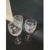 IncisoArt Hand Etched Italian Crystal Goblet Sandblast White Wine Glass