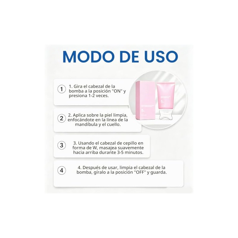 Crema Reafirmante de Cuello con PDRN, Colágeno y Aplicador Gua