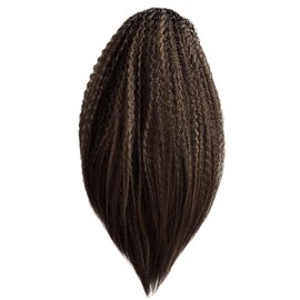 Kim Kimble 21" Crimped Pocket Ponytail Hairpiece Extension With Comb and Drawstring Attachment by Hairuwear, MC4/10SS Espresso Martini