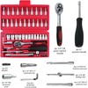 JCBCKJ 46 Pcs 1/4Small Drive Socket Ratchet Wrench Screwdriver Set,Set