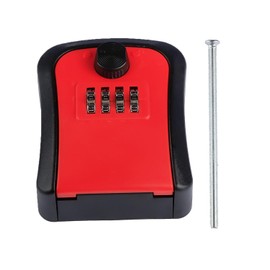 Thyonta Resettable Combination Lock Knob Combination Key Case to Prevent Hammering and Sawing for Residential and Rental Properties Key Storage（Red）