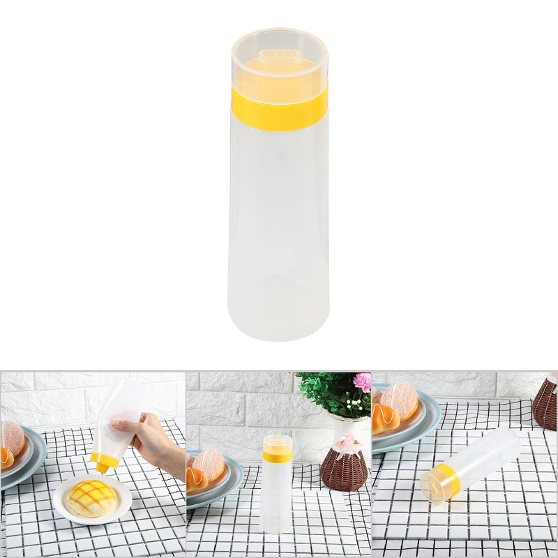 Alvinlite Squeeze Bottle, Reusable Condiment Dispenser Plastic 4 Holes Sauce