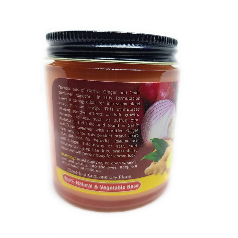 ESSENTIAL PALACE Organic Garlic oil & Ginger with Onion extracts