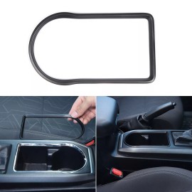 Carworld66 Fits For Toyota Tacoma 2016-2022 Cup Holder Guard Trim Matte Black ABS