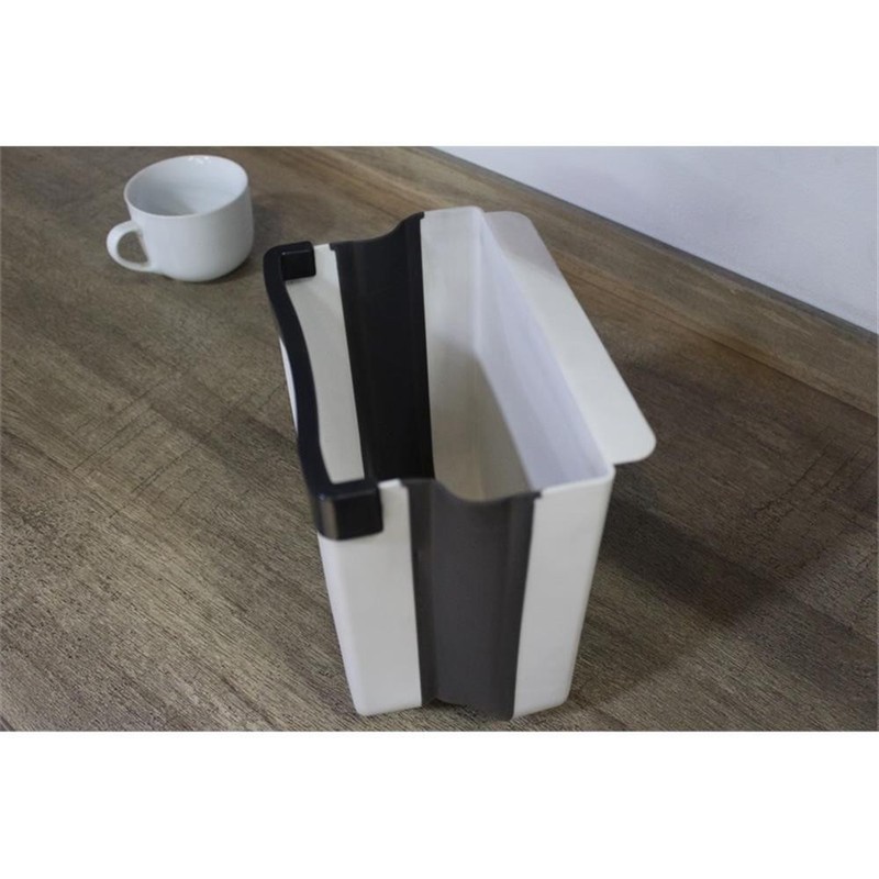 TUHOME White Plastic Mini Trash Can For Kitchen Garbage Bin