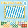 AnyDesign 60Pcs Stripe and Plaid Paper Placemats Disposable Table Mat