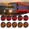 Nilight 10 PCS Round Side Marker Clearance Light 4 LED