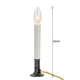 Bokoiuu Electric Window Candles Lights with Pewter Plated Base, On/Off Switch Plug in Window Candles Lamp with 7w Light Bulb for Home Holiday Christmas Party Decorations, 4 Pack