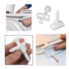 SagaSave 4 Pack Plastic White Rectangular Toilet Seat Hinge Bolts,