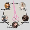 Pink Professional Barber Hairdressing Scissors THINNING Hair Cutting Shears Set+