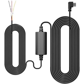 BOTSLAB 9ft Type C Hardwire Kit for Dash cam, Compatible with G300H Plus Series and G980H Series, Converts 12V-30V to 5V/2.4A Low Voltage Protection, 24/7 Parking Monitor Feature