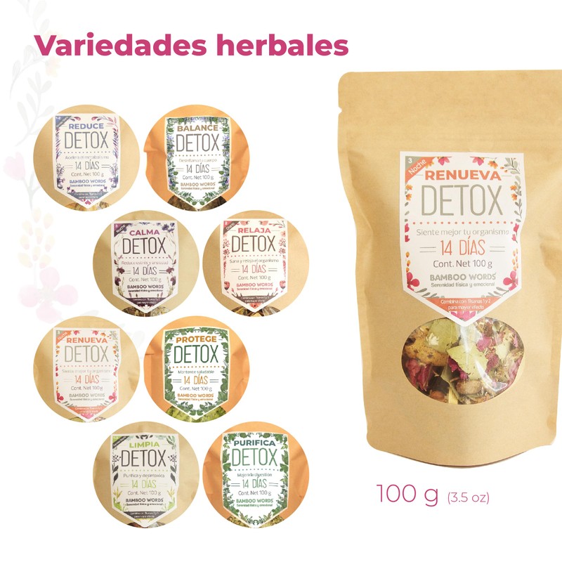 Té Herbal 28 Dias, Té Limpia y Té Reduce (Pack